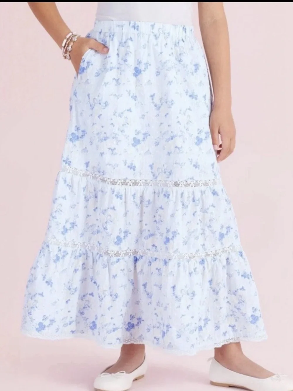 Girls' Isla Everblooming Rosettes Tiered Maxi Skirt LoveShackFancy x Target 10